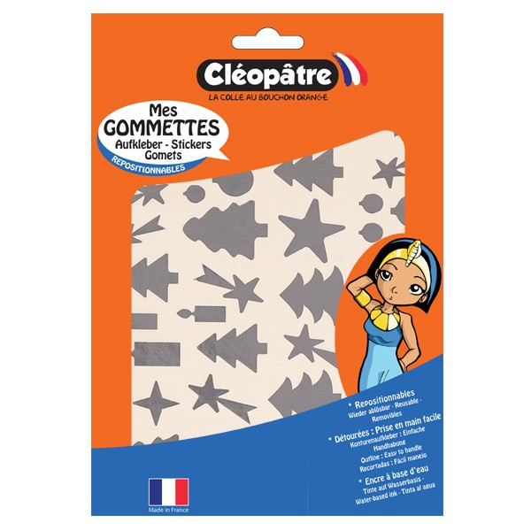 Gommettes - Décoration de Noël - Argent et or - 440 stickers - Repositionnable - Cléopâtre