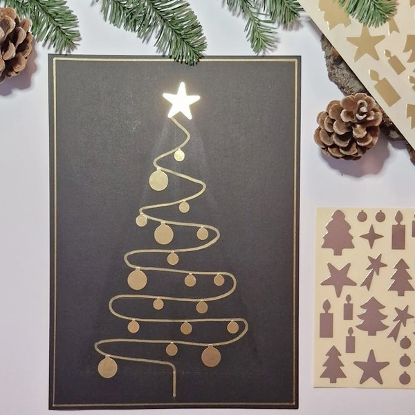 Gommettes - Décoration de Noël - Argent et or - 440 stickers - Repositionnable - Cléopâtre