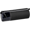 photo-Trousse - Ronde - Noir en vinyl - Scolaire - 23 x 9 x 8 cm - Fermeture éclair - S'maepp