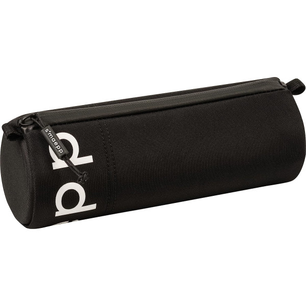 photo-Trousse - Ronde - Noir - Scolaire - 23 x 9 x 8 cm - Fermeture éclair - S'maepp