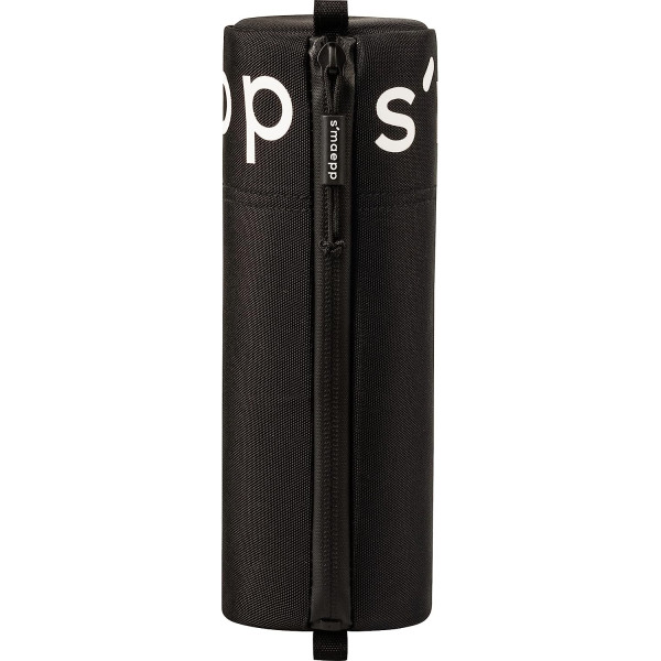 Trousse - Ronde - Noir - Scolaire - 23 x 9 x 8 cm - Fermeture éclair - S'maepp
