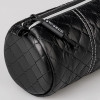 Trousse - Ronde - Noir - Matelassé - Scolaire - 23 x 9 x 8 cm - Fermeture éclair - S'maepp