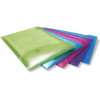 photo-Lot de 5 pochettes - Pour document A4 - Avec bouton pression - Couleurs assorties - Rapesco