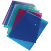Lot de 5 pochettes - Pour document A4 - Avec bouton pression - Couleurs assorties - Rapesco