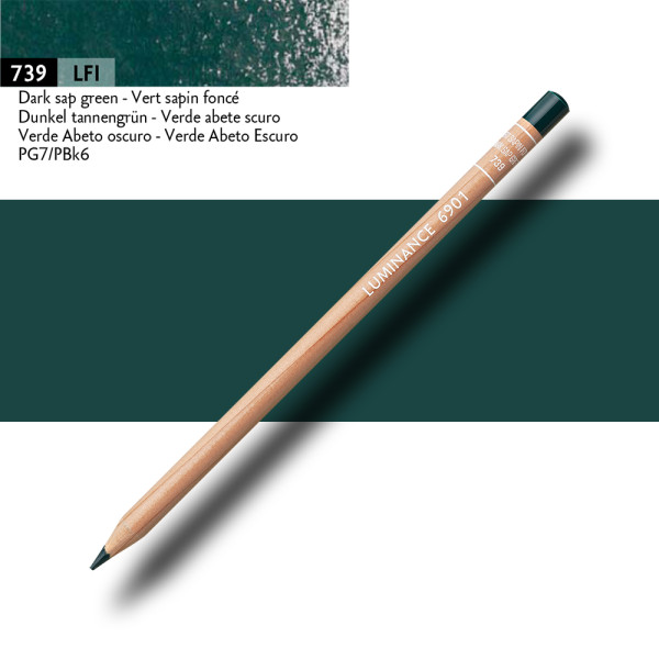 Crayon de couleur - Vert sapin foncé - Caran d'Ache - Luminance 6901