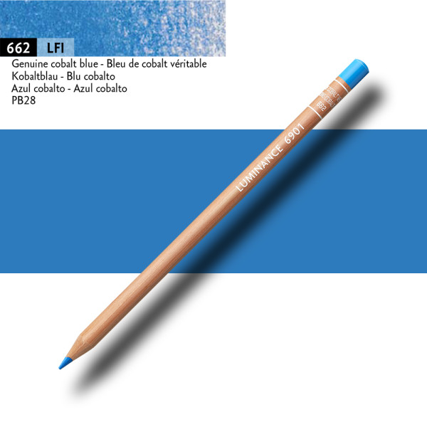 Crayon de couleur - Bleu de Cobalt véritable - Caran d'Ache - Luminance 6901