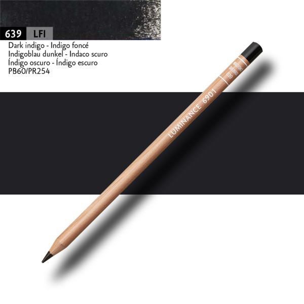 Crayon de couleur - Indigo foncé - Caran d'Ache - Luminance 6901