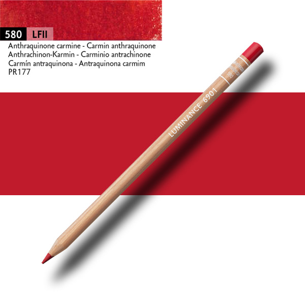 Crayon de couleur - Carmin anthraquinone - Caran d'Ache - Luminance 6901