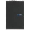 photo-Bloc-notes - A6 - Petits carreaux - Spirales - 120 feuilles - Papier 70g - Noir - Miquelrius