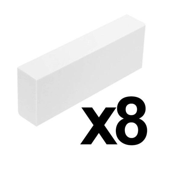 Gomme - Blanche - Scolaire - Rectangulaire - Lot de 8 - Ulmann