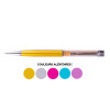 Stylo à bille - Encre bleue - Pointe moyenne - Avec cristaux strass - Couleurs assortis