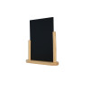 Ardoise noire - A poser - Double face - 21 x 30 cm - Pied en bois naturel - Securit