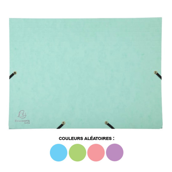 Trieur - 12 compartiments - Carton rigide - Avec élastiques - 34x24,5cm - Exacompta