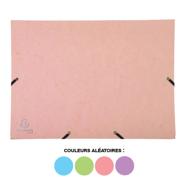 Trieur - 12 compartiments - Carton rigide - Avec élastiques - 34x24,5cm - Exacompta