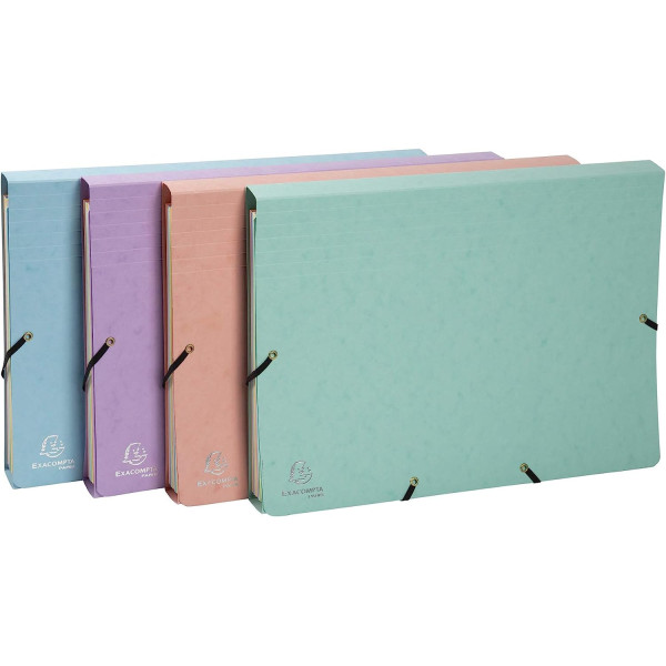 Trieur - 12 compartiments - Carton rigide - Avec élastiques - 34x24,5cm - Exacompta