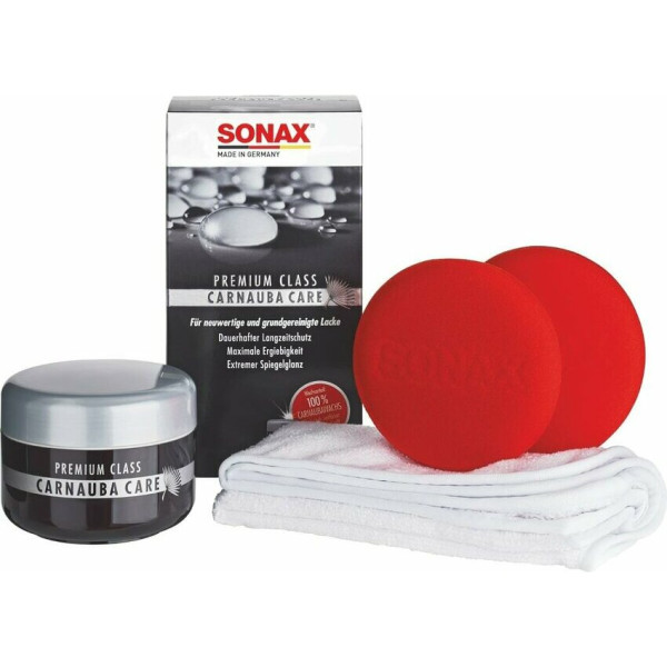 photo-Cire de protection - Peinture carrosserie neuve - Kit complet - SONAX - Carnauba Care