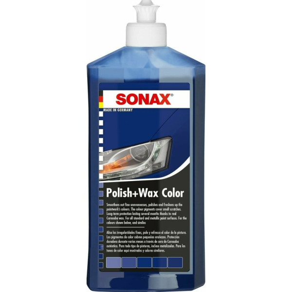 photo-Polish + cire - SONAX - Couleur Bleu - Carrosserie - Flacon 500ml