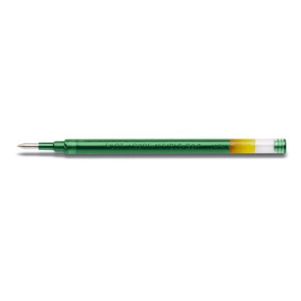 photo-Recharge pour stylo roller - Encre gel - Pilot G-2 - Pointe moyenne - Vert