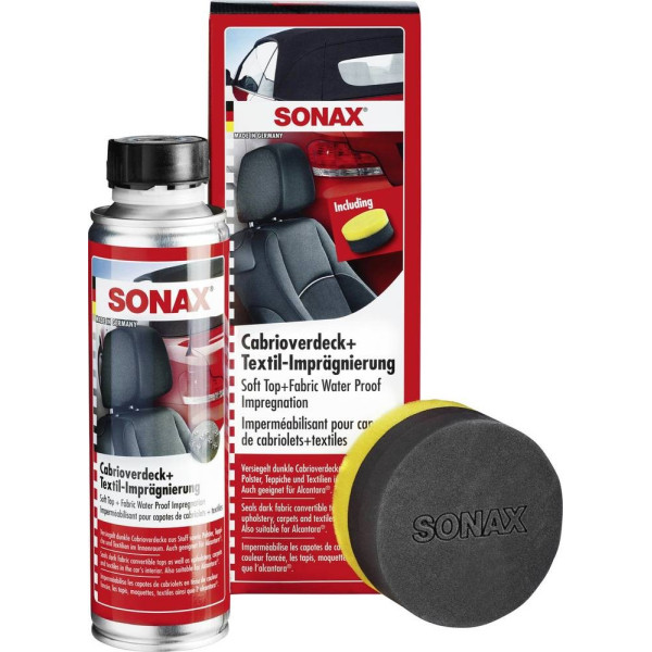 photo-Imperméabilisant - Capotes de voiture en tissu foncé - Avec éponge - SONAX