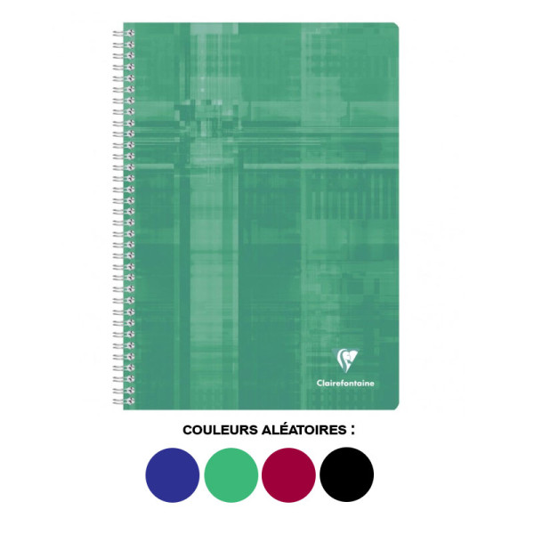 Cahier - A4 - 21x29,7 cm - Spirale - 180 pages - Petits carreaux - Clairefontaine