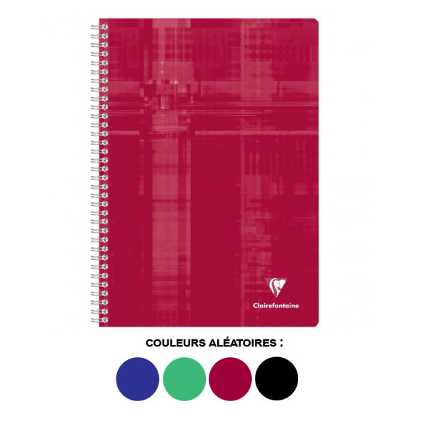 Cahier - A4 - 21x29,7 cm - Spirale - 180 pages - Petits carreaux - Clairefontaine