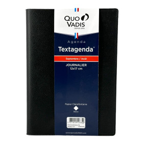 photo-Agenda - 2025/2026 - Noir - Septembre à septembre - 1page par jour - Quo Vadis Eurotextagenda