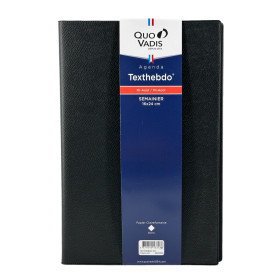 photo-Agenda - 2025/2026 - Noir - Septembre à septembre - Quo Vadis - TextHebdo Impala