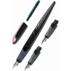 photo-Stylo plume - Calligraphie - 3 plumes différentes - Rechargeable - ONLINE - Air Noir/Rose