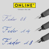 Stylo plume - Calligraphie - 3 plumes différentes - Rechargeable - ONLINE - Air Noir/Rose