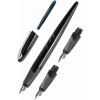 photo-Stylo plume - Calligraphie - 3 plumes différentes - Rechargeable - ONLINE - Air Noir/Argent