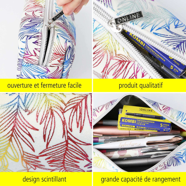 Trousse - Scolaire - Rainbow - Rectangulaire - 21 x 6 x 5,5 cm - ONLINE
