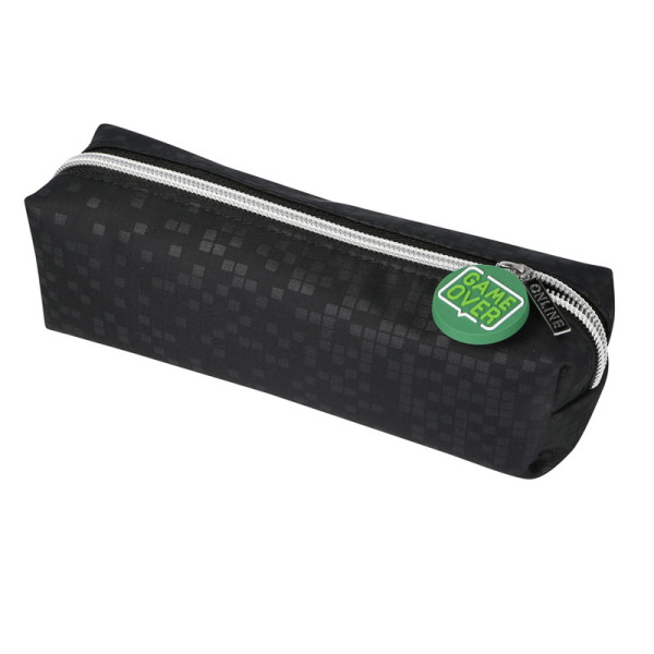 photo-Trousse - Scolaire - Noir à motifs - Rectangulaire - 21 x 6 x 5,5 cm - ONLINE