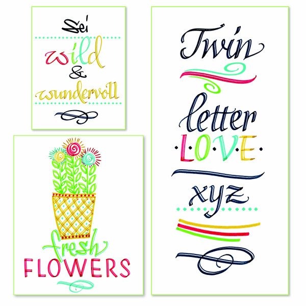 Feutres - Double pointe - Calligraphie - 5 couleurs - ONLINE - Calli.Twin