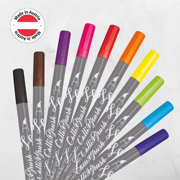 Feutres - Double pointe - Calligraphie - 10 couleurs - ONLINE - Calli.Brush