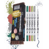 photo-Feutres - Double pointe - Calligraphie - 5 couleurs métalliques - Boîte en bambou - ONLINE - Calli.Brush