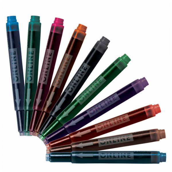Coffret - Stylo plume - Calligraphie - 3 plumes différentes - 10 cartouches - ONLINE