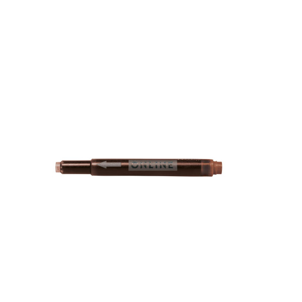 Cartouches d'encre - Marron - Longue - Pour stylo plume et roller à cartouche - 2x5 pièces