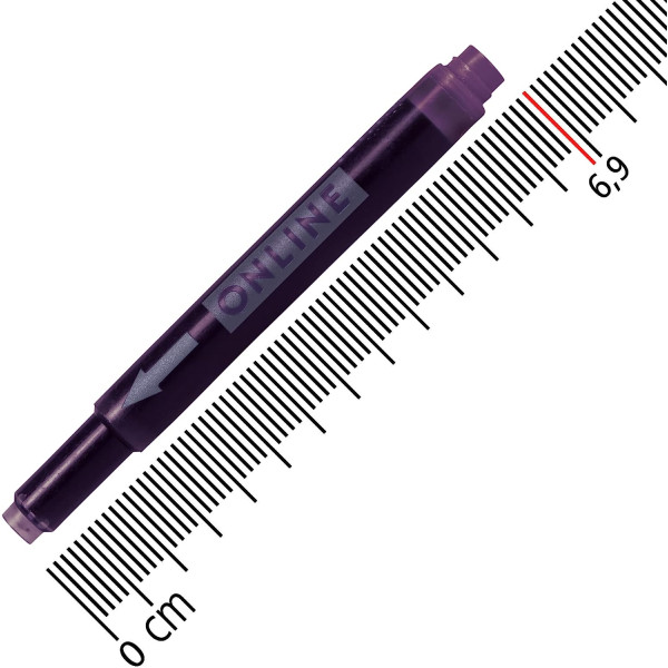 Cartouches d'encre - Longue - Pour stylo plume et roller - Noir - Bleu - Turquoise - Orange - Rose