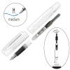 Stylo plume - Rechargeable - Avec convertisseur - Pointe moyenne - Corps transparent