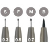 Feutres - Faber-Castell - Pitt Artist Pen - Gris chaud IV - Etui de 4 feutres