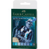 photo-Feutres - Faber-Castell - Pitt Artist Pen - Tons bleus - The Blues - Etui de 8 feutres
