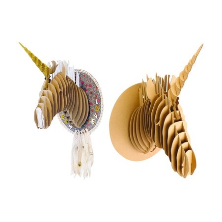 Trophée Mural En Carton - La Licorne - Ctop pas cher