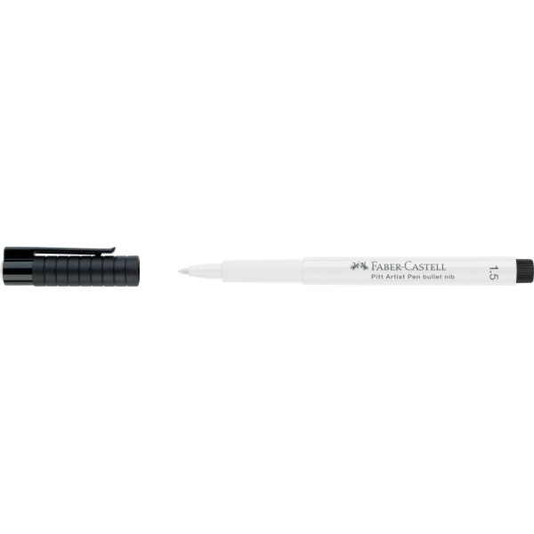 Feutre à dessin - Pointe conique 1,5 mm - Blanc - Pitt Artist - Faber-Castell