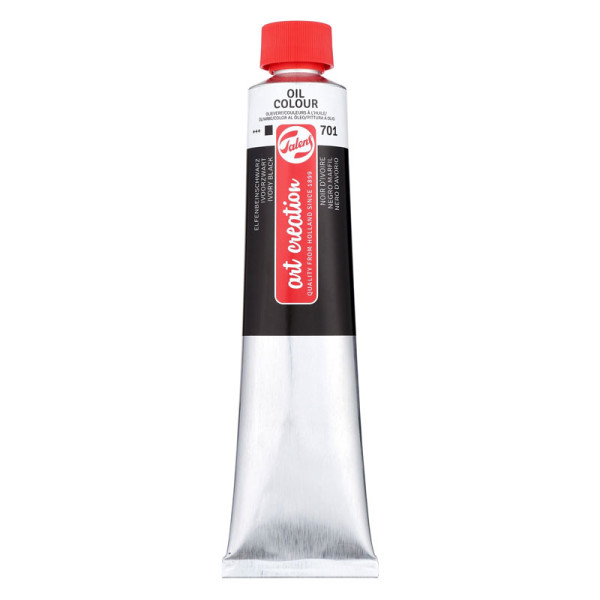 photo-Talens Art Creation - Peinture à l'huile - Noir d'Ivoire - 701 - Tube 200ml