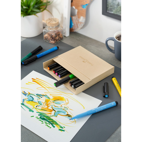 Feutres à dessin - Faber-Castell - Pitt Artist Pen - Brush - Boîte de 12 couleurs