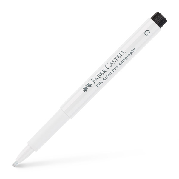photo-Feutre - Blanc - Pointe 2,5 mm - Calligraphie - Pitt Artist Pen - Faber-Castell