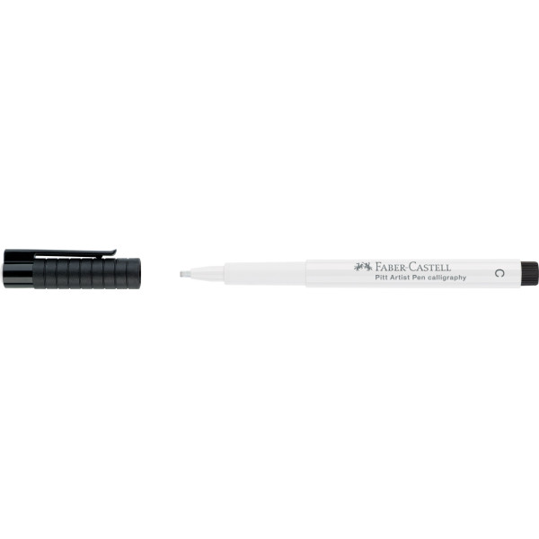 Feutre - Blanc - Pointe 2,5 mm - Calligraphie - Pitt Artist Pen - Faber-Castell