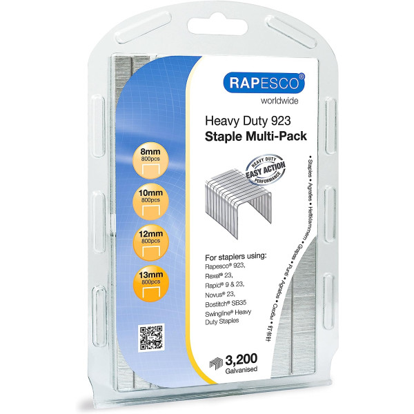 photo-Agrafes - Assortiment de plusieurs tailles - 8mm - 10mm - 12mm - 13mm - Rapesco