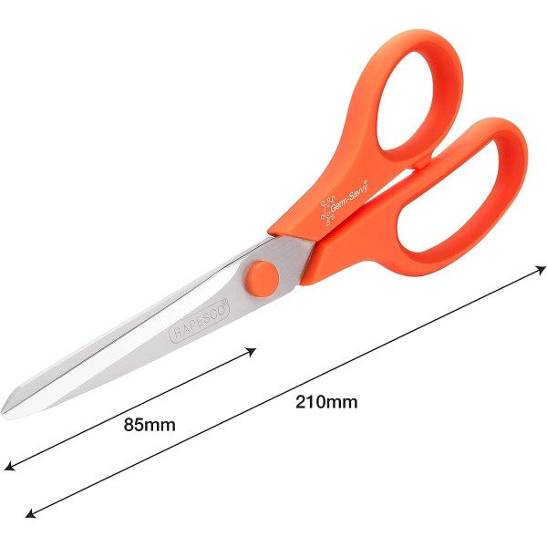Ciseaux de bureau - Lames de 21 cm - Poignées souples et ergonomiques - Lot de 2 paires