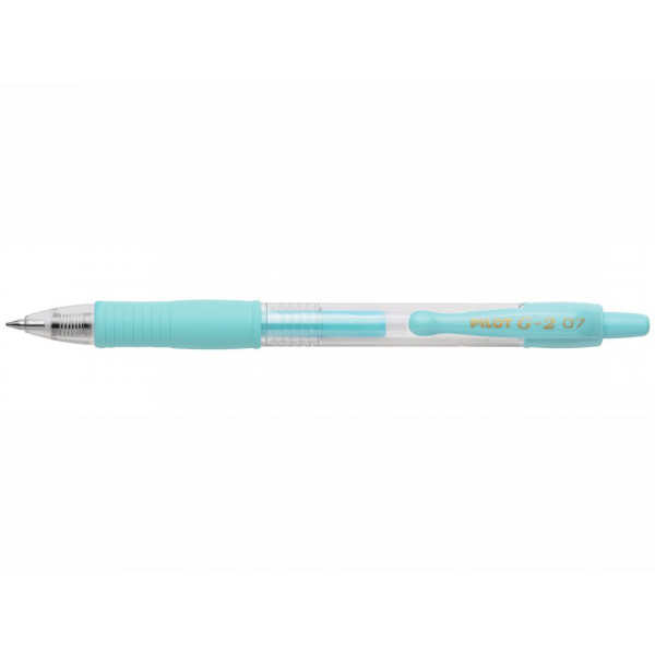 photo-Stylo G-2 roller encre gel pointe moyenne bleu pastel Pilot